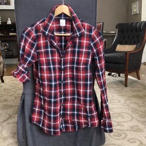 JCrew cotton plaid perfect shirt